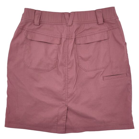 Duluth Trading Co Skort Women's 4 Mauve Purple Mid Rise Cargo Utility Outdoor - Picture 2 of 7